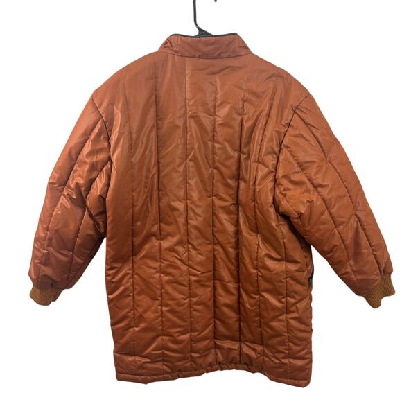 Weather Tamer Vintage Insulated Coat Men’s 38 Brown Quilted Zip Front USA Made - Picture 4 of 13